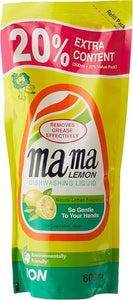 MAMA LEMON DISHWASHING LIQUID REGULAR REFILL 600ML