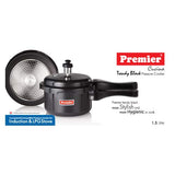 PREMIER ALUMINIUM TRENDY BLACK CUCINA PRESSURE COOKER-IINDUCTION BOTTOM-1.5LTR